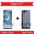 Oppo F17 Tempered Glass Screen Protector Polish Glass and Back Matte Protector Soft Skin Sheet Soft Film Protector - 2-in-1 Bundle. 
