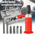 7 in 1 Impact Screwdriver Set, Manual Reversible Impact Screw Driver Kit Heavy Duty Multi-functional Steel Impact Screwdriver Bit Set with Case. 