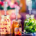 Fermentation Lids Kit,Airlock for Fermentation Air Locks with Black Grommets Airlock Bubble for and ,Mason Jar. 
