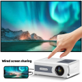 "Compact HD Outdoor Projector with LED Display: Mobile, USB, Memory Card, AV Cable, and HDMI Connectivity | 30,000-Hour Lifespan | Perfect for Home Theater and Portable Entertainment". 
