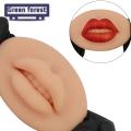 Green forest Lip Tattoo d Ergonomic Open Mouth Silicone Lips Practice Skin. 