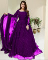 Stylish Front Back Pearls Maxi Dress for Women 3-Piece - Party Wear Frocks for Women. 