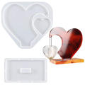 Silicone Epoxy Casting Moulds Picture Frame Epoxy Resin Silicone Mould Picture Frame Mould Heart-Shaped Picture Frame for Casting, for Decor Souvenir Gifts. 