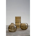 Optik Smoked Glass Round Vase - Premier Home - 1411501. 