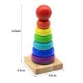 Wooden Rainbow Tower Small W-9. 