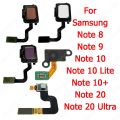 For Samsung Note 8 9 10 Lite 10+ Plus 20 Ultra 5G Finger Print Scanner Touch Menu Return Key Fingerprint Sensor Flex Cable. 
