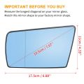 Rear View Mirror Glass For W202 W210-1 * Mirror Glass(Left )-Blue. 