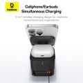 Baseus 25W Magnetic Wireless Charger, MagPro 2 in 1 Fast Charger Stand For iPhone and Airpods with USB-C Output For iWatch Charger. 