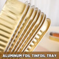 5/10Pcs Rectangular Tinfoil Tray Disposable Aluminum Foil Container Waterproof And Oil-proof Bakeware Set Without Lid For Grill Cooking Tool. 