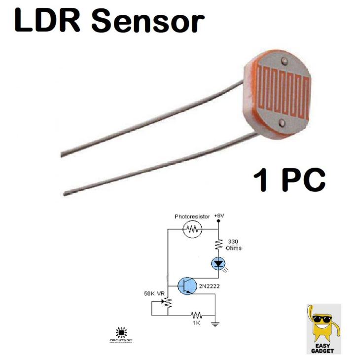 LDR Light Dependent Resistor Light Sensor For Circuits