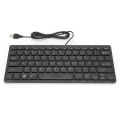 USB Wired Keyboard Portable 78 Keys Mini Desktop Laptop Keyboard for Home OfficeBlack. 