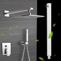 16 Inch Long Polished Stainless Steel Wall Mounted Shower Head Extension Showers Arm. 