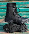 Black Leather Hiking Duty  Boots For Mens. 