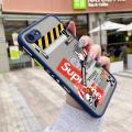 chenyyka For iPhone 8 Plus Case Fashion Tide Brand Cool Boy Pattern Thin Side Square Edge Frosted Transparent Hard Phone Cases New Design Shockproof Silicone Casing Full Cover Camera Protection Softcase. 