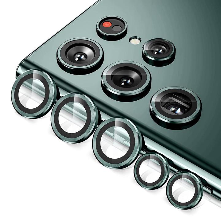 Samsung Galaxy S22 Ultra Camera Lens Protectors Metal Camera Ring lens For Samsung S22 Ultra 5G Protective lens ( Green )