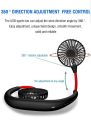 Hanging Neck Fan Hands Free Portable Fan - Rechargeable Mini USB  Fan Personal Fan Hanging  Fan for Kitchen Rechargeable for Girls Working Traveling Office Reading Folding Handheld Fan Wearable Portable Mini Fan 360 Degrees USB Chargeable. 