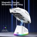 ATTACK SHARK X11 Ultra-Light Triple Mode Gaming Mouse PAW331Magnetic Charging Stand for PC/Mac White. 