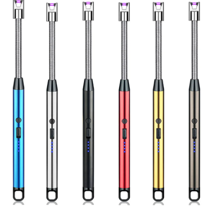 Electric USB Kitchen Candle Lighter Rechargeable Windproof Gas Lighters Home BBQ Flameless Candle Lighters Electric Arc Lighters