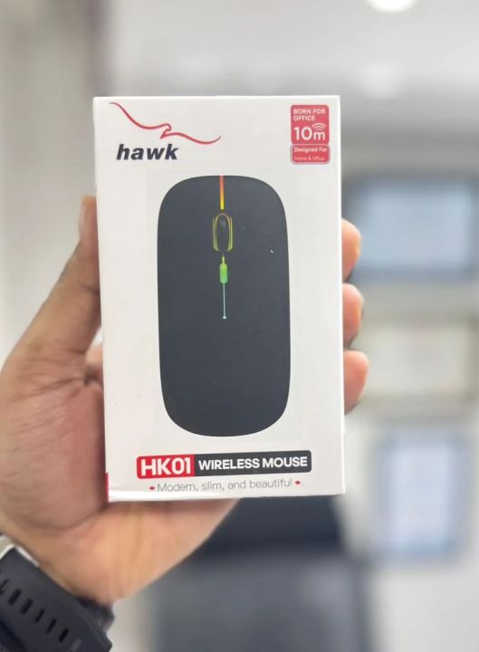 Hawk Computer Mouse New - Hawk HK01 Bluetooth Dual-Mode Rechargeable RGB Silent Click Mouse ...