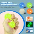 【2023】 1Pcs Stick Wall Ball Glowing Globles Fidget Toy Squash Sticky Target Ball Stress Ball Decompression Toy Throw Novelty Kids Toys. 