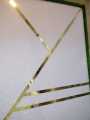 wall decor brass look pvc strip / pvc golden strip / golden patti for wall / golden mirror strips. 