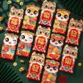 6pcs Creative Cartoon Chinese Snake Year Red Envelopes Traditional Paper 2025 New Year Red Envelopes Hongbao Blessing Money Pockets Spring Festival. 