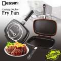 Dessini Double Grill Pan Marble Coated (32 - 36 Cm) - Black. 