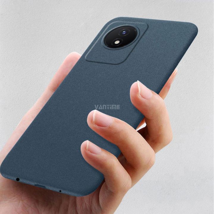 Vantime for Vivo Y02 Y02t Case Soft Sandstone Slim Matte Cover