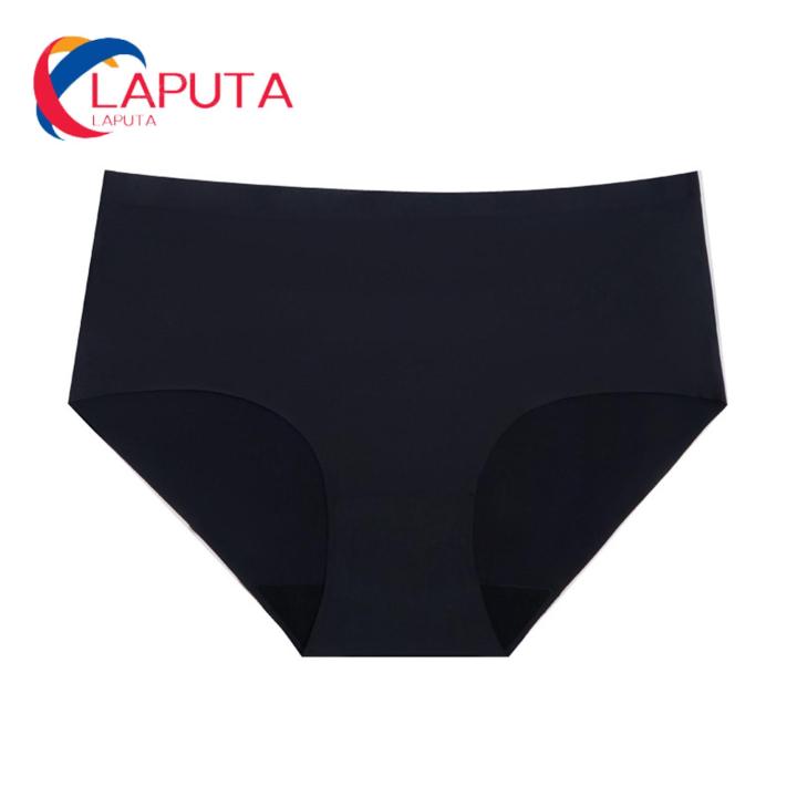 Seamless Thongs Comfortable Seamless Women's Sports Panties Moisture-wicking Mid Waist Underwear for Active Ladies Soft Breathable Elastic Briefs Ice Silk Panties