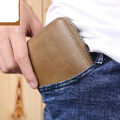 Wallet for Men - Round Zipper Short Wallet for Men. 