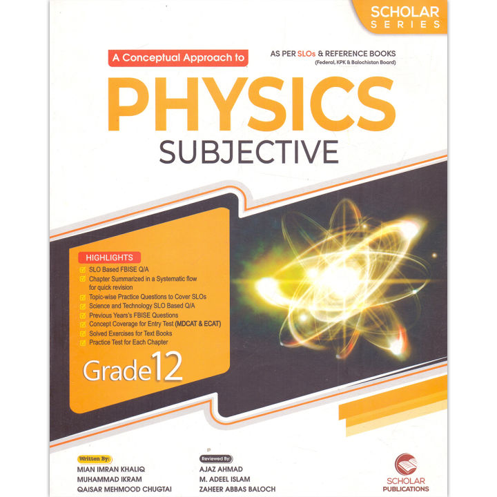 Scholar Subjective Physics for Grade 12