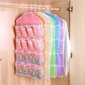 16 Pocket Clear Hanging Organizers Plastic Accessory Organizers Baby Shoes Organizers 16 Pockets Underwear Organizers Small Items Storage Bag. 