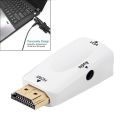 3.5mm Auxiliary Aux Male to Male Stereo Cord Audio Cable & 1080P HDMI Male to VGA Female Adapter Video Converter. 