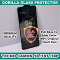 TECNO CAMMON 18 CAMMON 18T CAMMON 18P Curve SUPER OG Gorilla HD+ Glass Full Edge to Edge Tempered Screen Protector Premium Quality. 