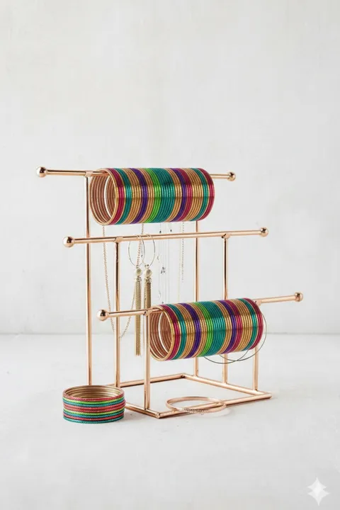 Bangle Rack Bangle Stand & Earring Organizer - Multipurpose Jewelry Display Rack ...