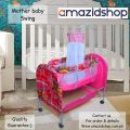 Amazidshop baby Cot In Metal Frame Swing & Cradle With Stand Support & Mosquito Net for 0-1.5 years baby M66. 
