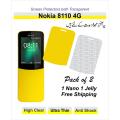Nokia 8110 4G - Screen Protectors - Pack of 2 - Transparen Anti Shock. 