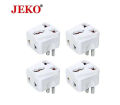 JEKO 3 pin Plug Adapter | Multi plug sockets | Plug Socket, Multi Plug Adapter, Smart Plug, Three pin multi plug Socket, Multiple Socket Plug EXTRA SOCKET 6A (Pack of 4). 