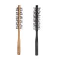 Curly Hair Styling Roller Comb Mini Round Nylon Hair Brush With Wooden Handle For Thin Or Short Hair Women Use salon accessories. 