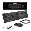 Sonkir K-18 Keyboard Mouse Set Wireless, Rechargeable Ultra Thin Keyboard Combination with Free Cover Film, Quiet Whisper Mouse, 2.4 GHz Wireless Connection  (Black). 