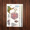 Leopard Print Tattoo Gold Metallic Wing Design Temporary Tattoo Sticker Women Body Art Waterproof Tatoo Decals AYS-125. 