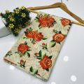 SastaaE Unstitched 1 Piece Swiss Lawn Fabric All Over Floral Print For Ladies, Women's and Girls || Available In 5 Colors Unstitched Fabric For Women. 