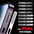 2pcs For iPhone 14 13 12 Series Mobile Phone Speaker Metal Integrated Dustproof Mesh Horn Hole Protector Anti-dust Net Stickers. 