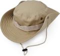 Outdoor Summer Boonie Hat for Hiking, Camping, , Sun Cap for Men or Women - Brown. 