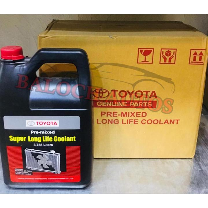 TOYOTA Genuine Super Long Life Anti Freeze Coolant (Pre - Mixed) - 3.78 Liters - Made in Thailand