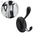 Small Coat Hook Wall Mounted Punch-free Robe Hat Key Heavy Duty Gadgets Black Oval. 