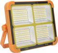 Solar Emergency Light, 1000W Solar Work Light, 4 Gear Adjustable Solar Emergency Light IP66 Portable Solar Flood Light for, Job Site Lighting. 