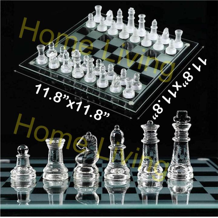 Glass%20Chess%20board%20crystal%20chees%20board%20Game%20Set%20Glass%20Chess%20Pieces%20Crystal%20Mirror%20Chess%20Board%20Contemporary%20Chess%20-%20Image%203