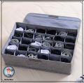 Socks and Underwear Organizer Box  Foldable 24 Cells Wardrobe Drawer Divider  Cupboard & Closet Organizer Storage Box for Undergarments Accessories.. 