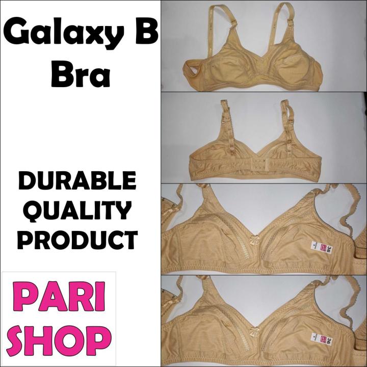 PARI SHOP - Galaxy B Cotton Bra for Women - Full Non-Padded Cup Shape Bra - Wire Free Bra - Durable Quality in Beautiful Design